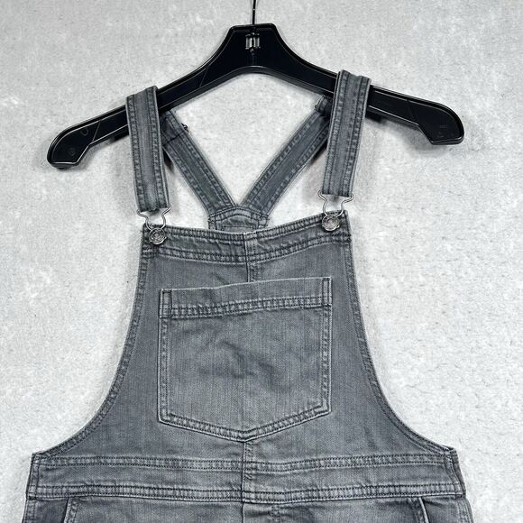 Aerie Overall Womens XS Gray Stretch Romper Denim Jeans Shorts - Picture 3 of 14